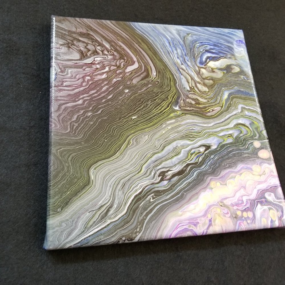 NEW! Handmade abstract art: "Lavender's Blue" - Picture 4 of 6